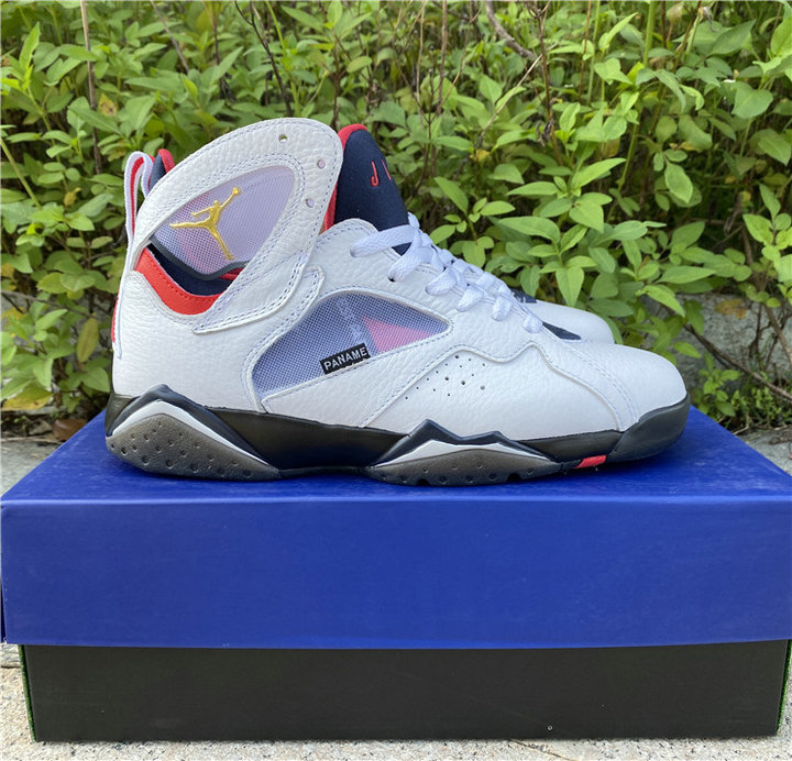 Nike Homme Chaussures Air Jordan 7 PSG Paris Sneakers Blanc